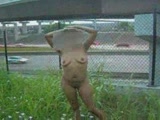 Freaky bitch flashes at the highway