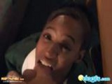  Sexy Black Teen Blows Dick And Takes Jizz 