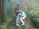  Cute Teen Fucks Her BF In The Rain 