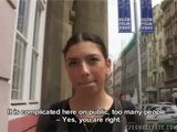  Czech Girl Julie Getting Paid For Giving Blowjob And Hardcore Sex In Public 