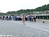  Crazy czech chicken naked on public streets 