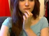  Very Hot Brunette Camgirl With Nice Curves Masturbates 