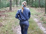  Cute Blonde hot Sex in the Forest 