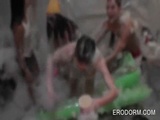  College students having a foam sex party 
