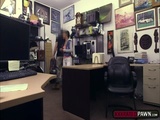  Naughty pawnman fucks ebony pussy in his office for money 