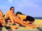  Brunette Amateur Beauty Banged All Over On Public Beach 